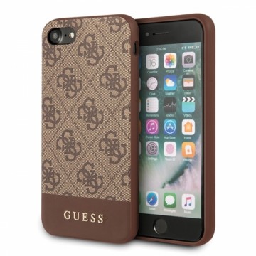 GUHCI8G4GLBR Guess 4G Stripe Cover for iPhone 7|8|SE2020 Brown