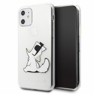 Karl Lagerfeld KLHCN61CFNRC Fun Choupette aizsargapvalks Apple iPhone 11 caurspīdīgs
