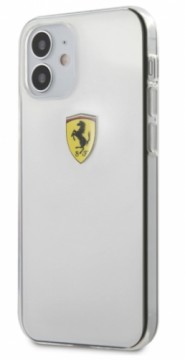 Ferrari ESTRHCP12STR Izturīgs Silikona Aizsargapvalks Apple iPhone 12 Mini Caurspīdīgs