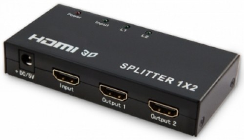 Savio CL-42 Video Sadalītājs HDMI -> 2 x HDMI F,0 | Melns image 1