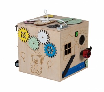 RoGer Детский Интерактивный Развивающий Деревянный Куб