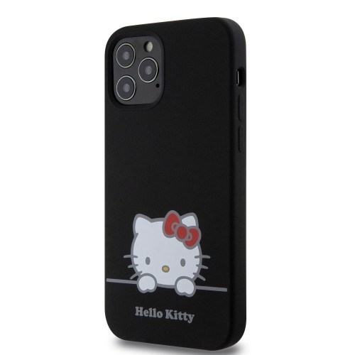 Hello Kitty Liquid Silicone Daydreaming Logo Case for iPhone 12|12 Pro Black image 1