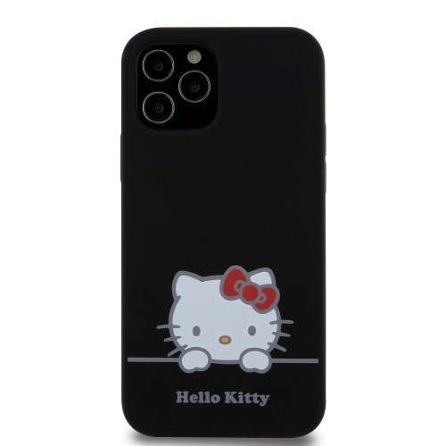 Hello Kitty Liquid Silicone Daydreaming Logo Case for iPhone 12|12 Pro Black image 2