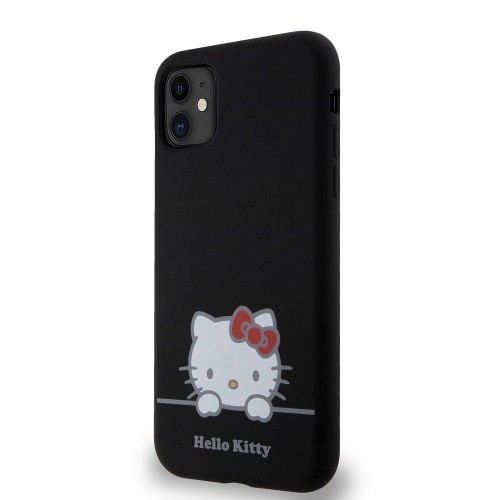 Hello Kitty Liquid Silicone Daydreaming Logo Case for iPhone 11 Black image 1