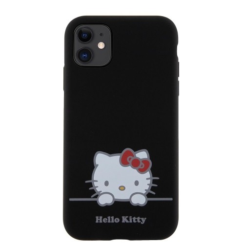Hello Kitty Liquid Silicone Daydreaming Logo Case for iPhone 11 Black image 2
