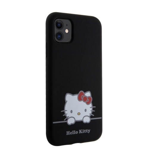 Hello Kitty Liquid Silicone Daydreaming Logo Case for iPhone 11 Black image 3