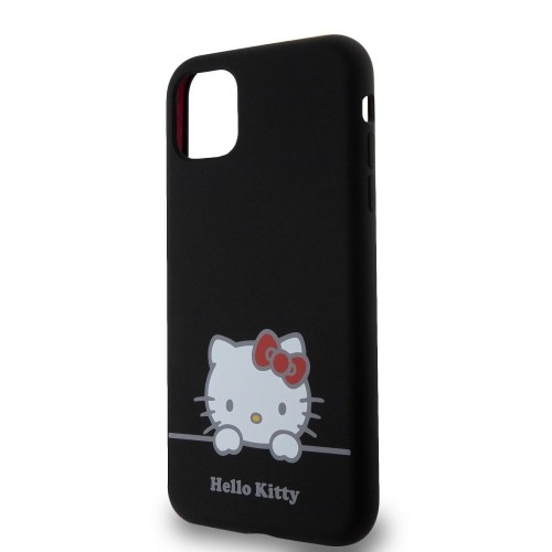 Hello Kitty Liquid Silicone Daydreaming Logo Case for iPhone 11 Black image 4