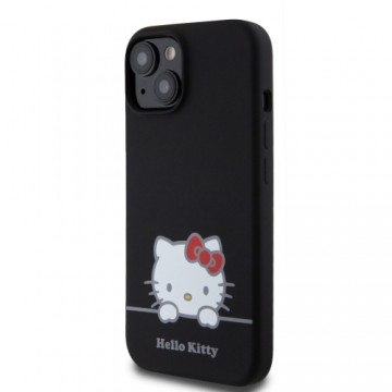 Hello Kitty Liquid Silicone Daydreaming Logo Case for iPhone 15 Black