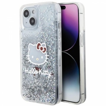 Hello Kitty HKHCP14SLIKHET iPhone 14 6.1" srebrny|silver hardcase Liquid Glitter Charms Kitty Head