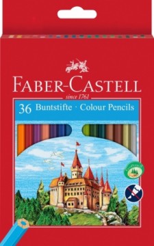 Krāsainie zīmuļi Faber-Castell Classic, 36 krāsas