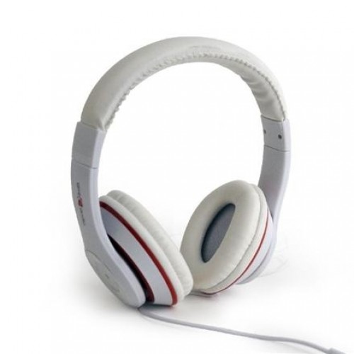 Gembird MHS-LAX-W Stereo headset "Los Angeles" Wired On-Ear Microphone White image 1