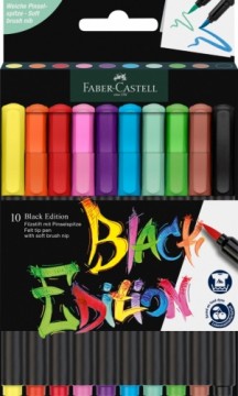 Flomāsteri Faber-Castell Black Edition 10krāsas