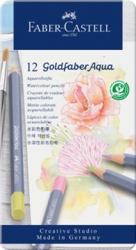 Akvareļu zīmuļi Faber-Castell Goldfaber Aqua Creative Studio 12 pasteļkrāsas