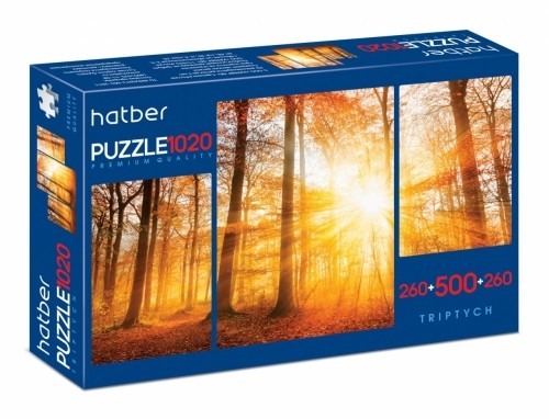 Puzle HATBER-HD Premium, A2, 780x460mm, 260+500+260gab, mežs rudenī image 1