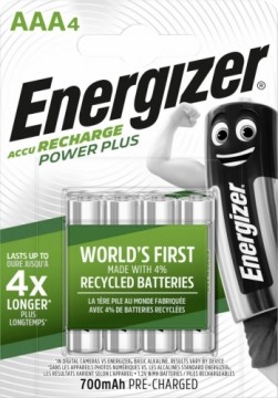 Akumulatora bataerijas Energizer 700mAh, HR6, AAA, 1,2V NiMH, 4gab/iep