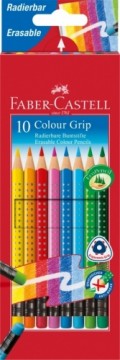 Цветные карандаши Faber-Castell Grip 2001 10-цветов+ стирательная резинка