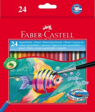 Akvareļu zīmuļi Faber-Castell Fish, 24 krāsas