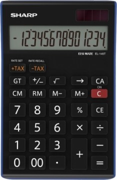 Galda kalkulators Sharp SH-EL145TBL, melns