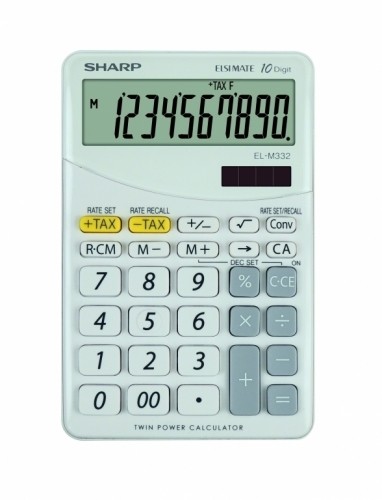 Galda kalkulators Sharp SH-ELM332BWH, balts image 1