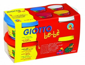 Пластилин Fila Giotto be-be 4х100г, цвет - желтый, синий, красный, белый