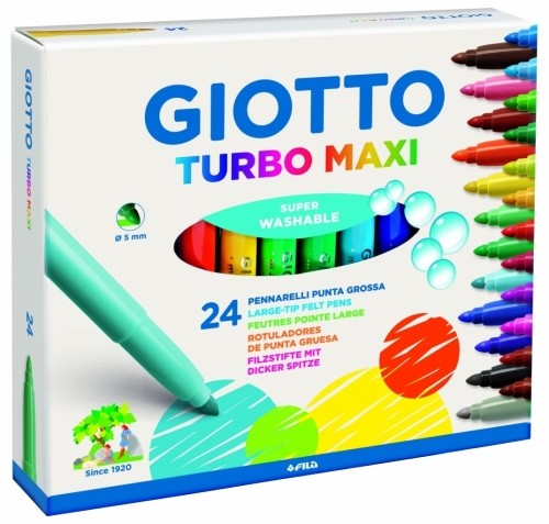 Fila Flomasteri Giotto Turbo Maxi 24 krāsas image 1