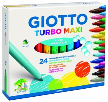 Fila Flomasteri Giotto Turbo Maxi 24 krāsas