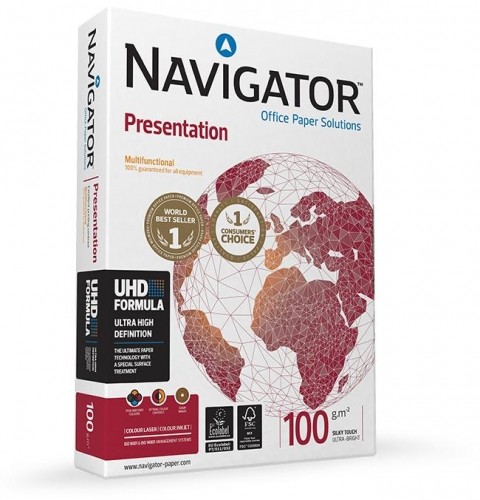 Papīrs Navigator Presentation A4, 100g/m², 500 lpp/iep, balts image 1