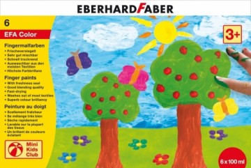 Pirkstu krāsas EberhardFaber 100ml, 6gab/iep
