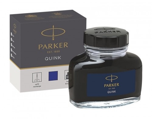 Tinte Parker Quink 57ml, stikla pudelītē, zila image 1