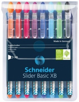 Schneider Lodīšu pildspalvu komplekts Schnieider Slider XB, 8 krāsas