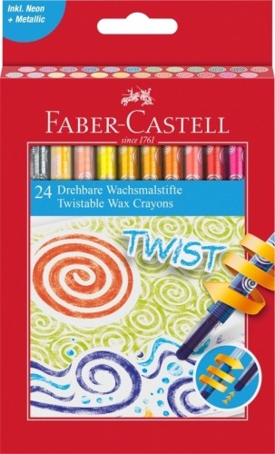 Vaska krītiņi Faber-Castell 24 krāsas image 1