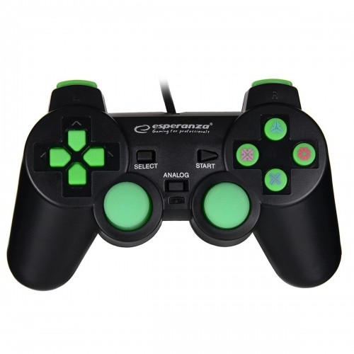 Spēles Kontrole Esperanza EGG107G USB 2.0 Melns Zaļš PC PlayStation 3 image 1