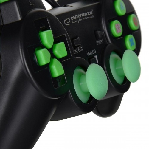Spēles Kontrole Esperanza EGG107G USB 2.0 Melns Zaļš PC PlayStation 3 image 3