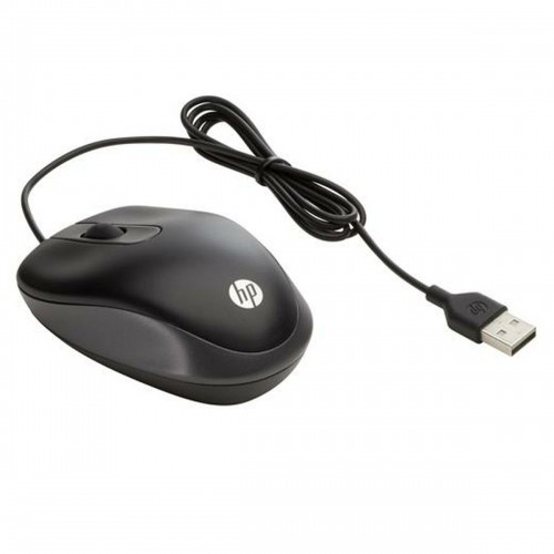 Pele HP Ratón de viaje USB Melns image 1