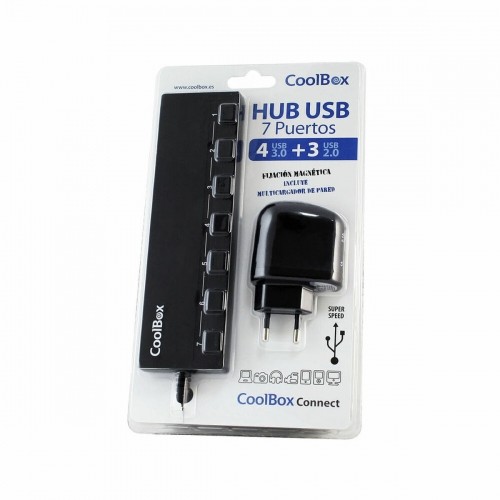 USB Centrmezgls CoolBox HUBCOO356A Melns image 2