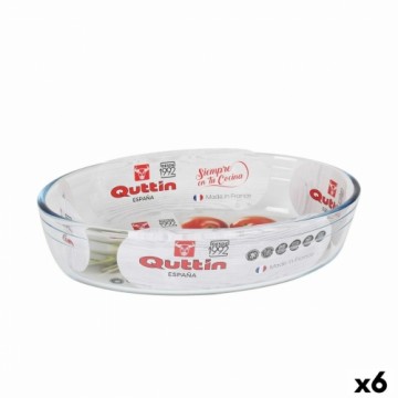 Форма для выпечки Quttin   1,8 L Cтекло Овальный 26,2 x 17,8 x 6,1 cm (6 штук)
