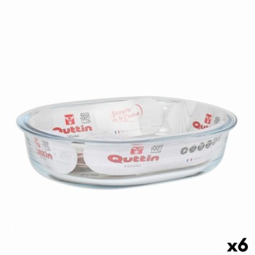 Форма для выпечки Quttin   Cтекло Овальный 1,5 L 23,7 x 18,8 cm (6 штук)