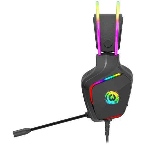 CANYON Darkless GH-9A, RGB gaming headset with Microphone, Microphone frequency response: 20HZ~20KHZ,  ABS+ PU leather, USB*1*3.5MM jack plug, 2.0M PVC cable, weight:280g, black image 5