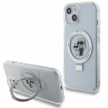 Karl Lagerfeld KLHMP14SHMRSKCH iPhone 14 | 15 | 13 6.1" biały|white hardcase Ring Stand Karl&Choupettte MagSafe
