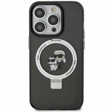 Karl Lagerfeld KLHMN61HMRSKCK iPhone 11 | Xr 6.1" czarny|black hardcase Ring Stand Karl&Choupettte MagSafe