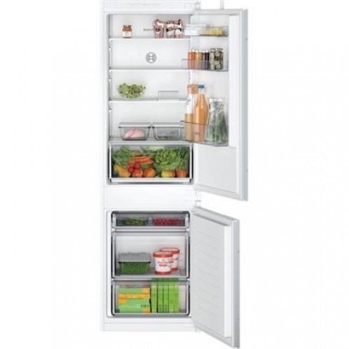 Bosch Refrigerator KIV865SE0 Energy efficiency class E Built-in Combi Height 177.2 cm Fridge net capacity 183 L Freezer net capacity 84 L 35 dB White image 1