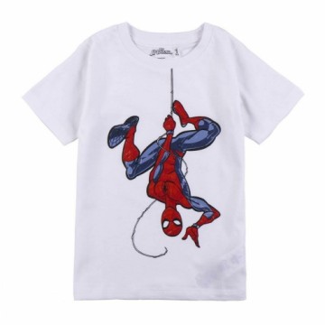 Krekls ar Īsām Piedurknēm Bērniem Spider-Man Balts