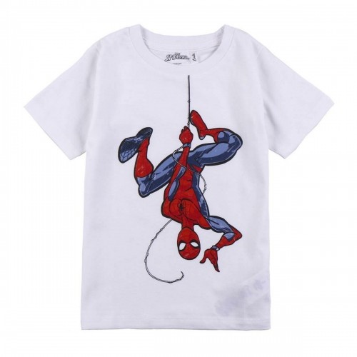 Krekls ar Īsām Piedurknēm Bērniem Spider-Man Balts image 1