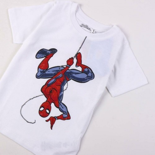 Krekls ar Īsām Piedurknēm Bērniem Spider-Man Balts image 3