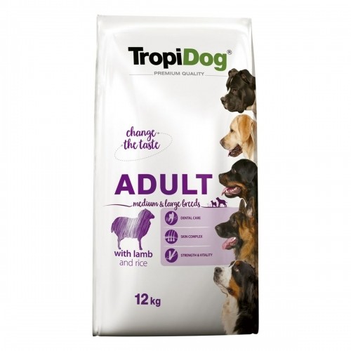 Lopbarība Tropi Dog  Premium Adult Medium & Large Pieaugušais Jēra gaļa Putni 12 kg image 1
