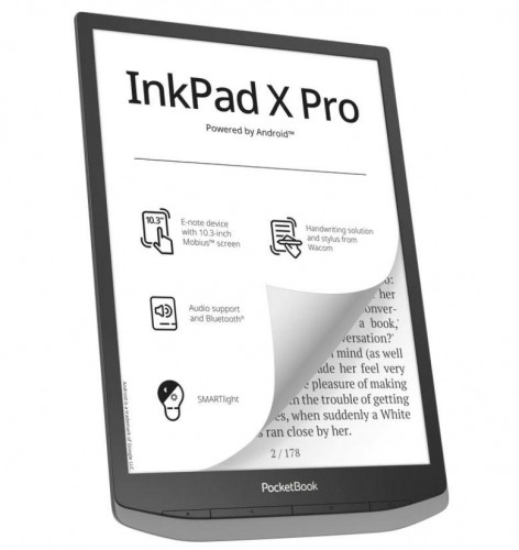 E-Reader|POCKETBOOK|InkPad X Pro|10.3"|1872x1404|1xUSB-C|Wireless LAN|Bluetooth|Grey|PB1040D-M-WW image 1