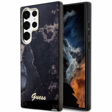 Guess GUHCS23LHTMRSK S23 Ultra S918 czarny|black hardcase Golden Marble Collection