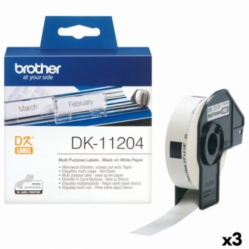 Рулон этикеток Brother DK-11204 17 x 54 mm (3 штук)