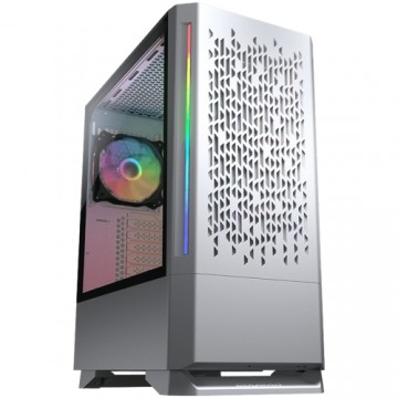 Cougar Gaming COUGAR | MX430 Air RGB White | PC Case | Mid Tower / Air Vents Front Panel with ARGB strips / 3 x ARGB Fans / 4mm TG Left Panel