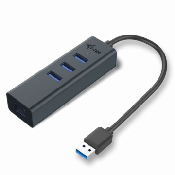 USB Centrmezgls i-Tec U3METALG3HUB Pelēks
